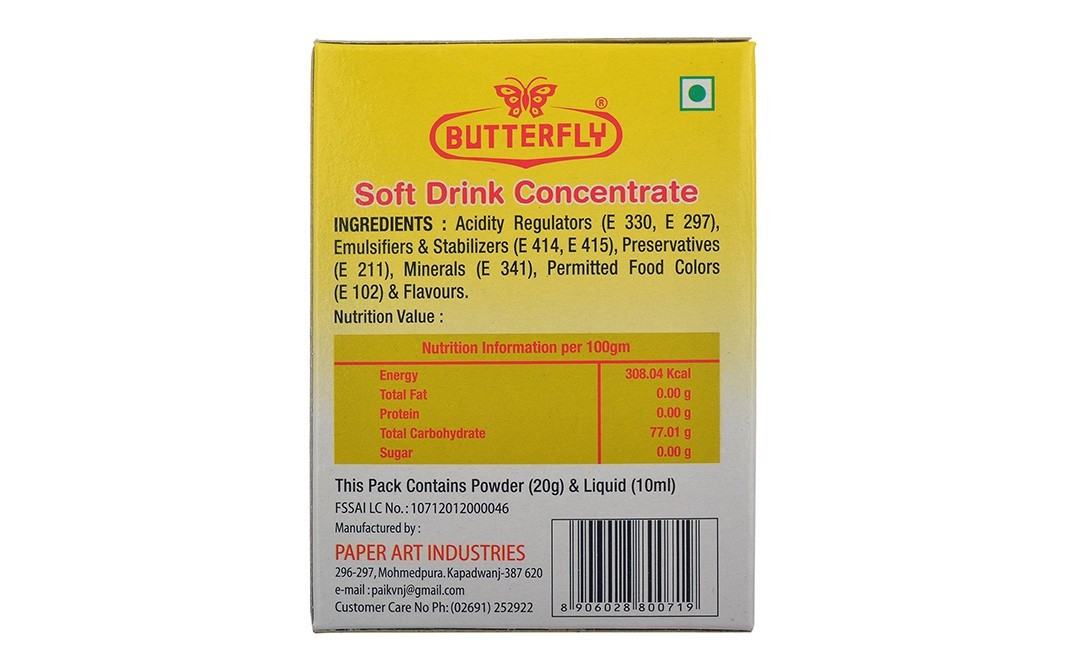 Butterfly Soft Drink Concentrate Pineapple    Pack  30 grams